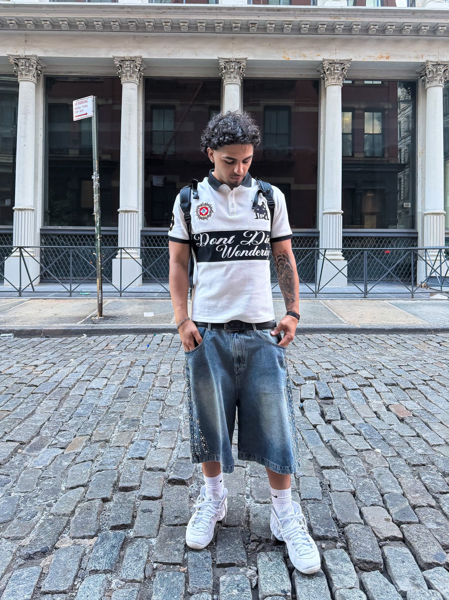 “Don’t Die Wondering” White Polo