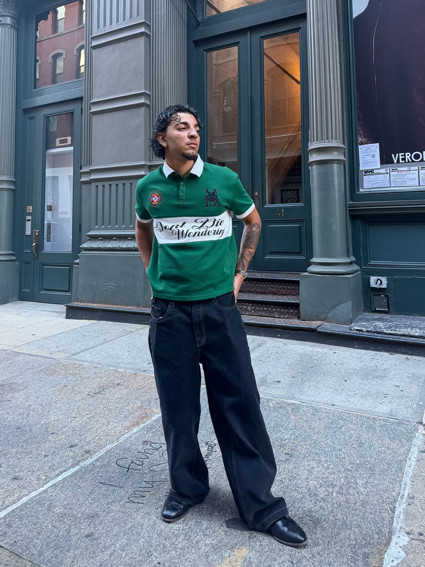 “Don’t Die Wondering” Green Polo