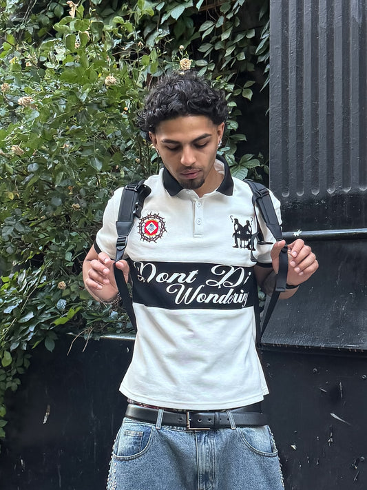 “Don’t Die Wondering” White Polo