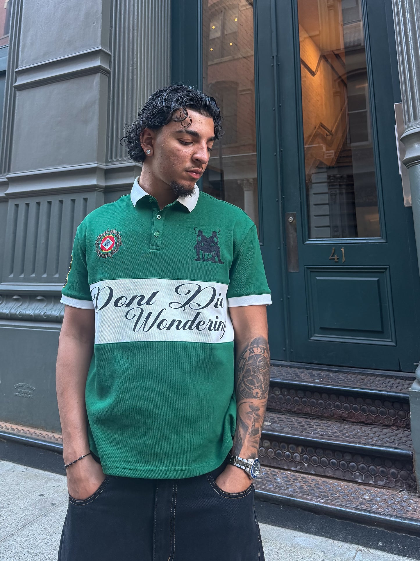 “Don’t Die Wondering” Green Polo